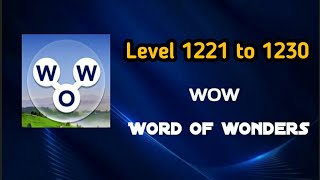 Word of wonder Level 1221 to 1230 || Ds gaming club 