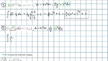 Calc 4.5 Q5 - Substitution Rule (aka U-Substitution) - James Stewart 8th