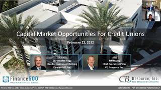 Capital Market Opportunities For Credit Unions