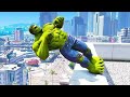 HULK CRAZY JUMPS/FALLS (GTA 5 Spider-Man Fails)