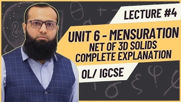 O Level / IGCSE Maths Mensuration 4024 | Net of 3D solids | Sir Sufyan Irfan Mewawala | Lecture 1