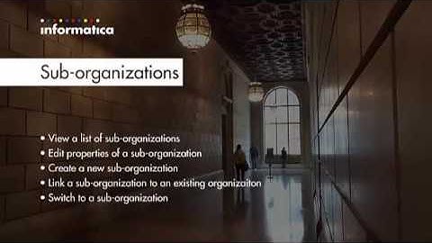 Informatica Cloud: Sub-organizations