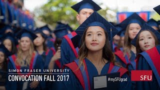SFU Fall 2017 Convocation: Ceremony A - Oct 5 9:45am