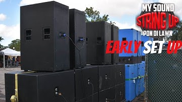 EARLY SOUND SYSTEM SET UP - MY SOUND STRING UP PON DI LAWN