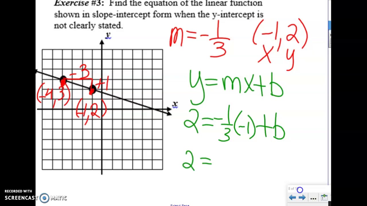 positive & negative linear graphs | functions &... Finding missing values in y=mx + b - YouTube