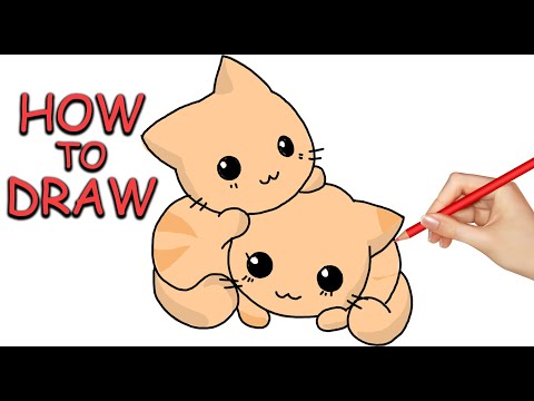 How to Draw Chibi Grumpy Cat - DrawingNow