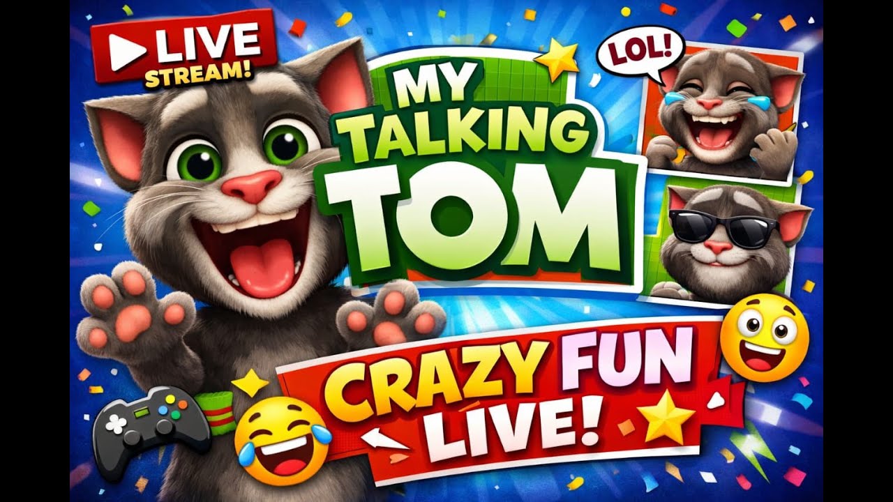 🐱 My Talking Tom LIVE 🎮 | Tom ke Funny Reactions aur Masti Bhara Gameplay!