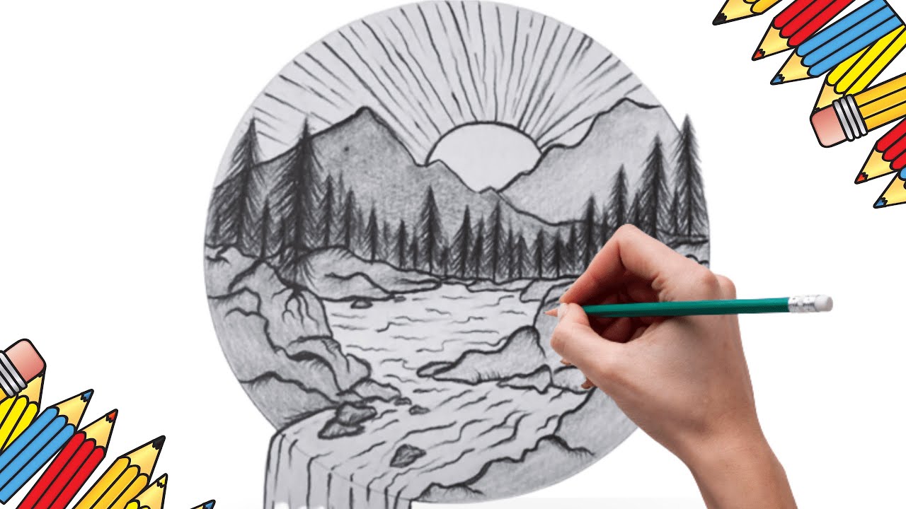 Como Desenhar Paisagens II Desenhos Fáceis Passo a Passo - YouTube