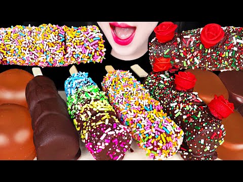 ASMR MARSHMALLOW POP, ICE CREAM 마쉬멜로우 팝 먹방 MUKBANG, EATING