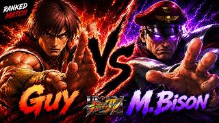 THE ULTIMATE CLASH! 🔥 GUY vs M. BISON | USF4 High Level Gameplay