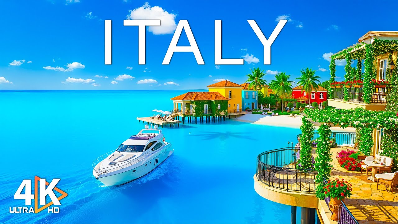 Italy 4K 🌊 Amalfi Coast Views & Vibrant Cliffside Villages with Deep House Summer Mix