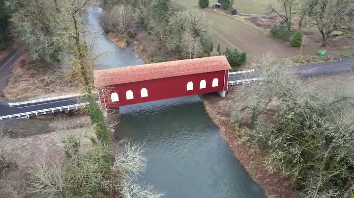 Shimanek Covered Bridge - Project Completion Flyth...