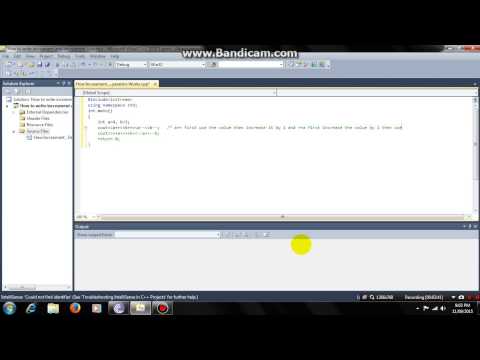 MS Visual C++  Computer Science Programs Lesson 5 : How to write Increment, Decrement Operations.