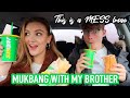 THIS IS THE BIGGEST MESS EVER LOL *A MUKBANG with my Brother*