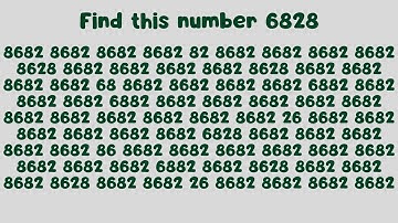 Can You Spot 6828 Before Time Runs Out?
