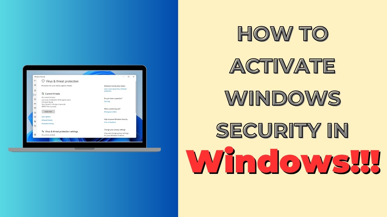 How to Activate Windows Security in Windows 11 - YouTube