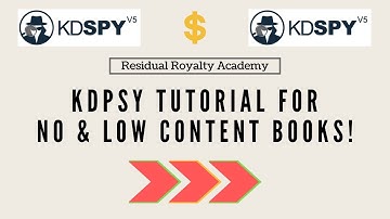KDSPY Beginners Tutorial - Low & No Content Book Publishing | KDSpy 👀Chrome Extension Review 2020  💸