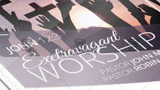 Extravaganza Worship - Community A5 Flyer Template
