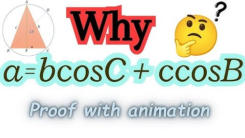 Prove Projection Formula a = b cosC + c cosB | Show that a=bCosC+cCosB |  a = b cosC + c cosB