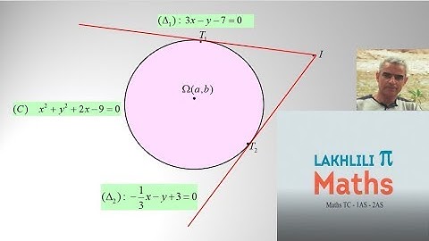 Équation de 2 droites tangentes au cercle et passantes par 1 point à l’extérieur du cercle 1BAC