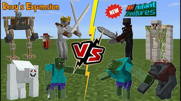 NEW Minecraft Mutant Creatures Add-on VS Rexy