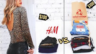 $100 THRIFT HAUL vs $100 from H\&M ☆ (you won’t believe it)