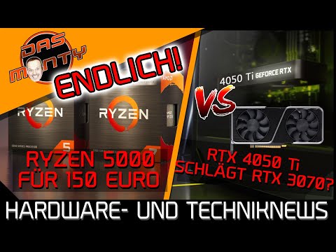 Nvidia RTX 4050 Ti schlägt RTX 3070? | Ryzen 5000 unter 150 Euro | RX 6950XT im April | News