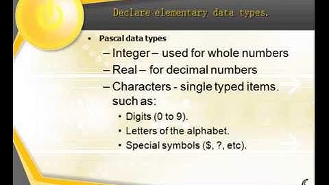 elementary data types