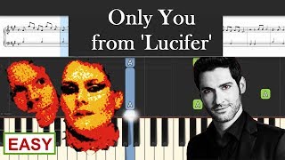 Video thumbnail of "Only You - Yazoo - From 'Lucifer' - EASY Piano Tutorial"