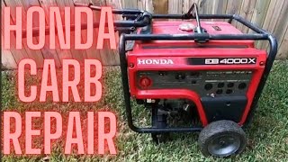 Honda EB4000X Generator Repair - Carburetor Removal & Cleaning - EB Series