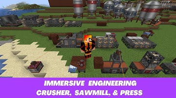 Minecraft Mod Spotlight ~ Immersive Engineering  ~ Crusher, Sawmill, & Press