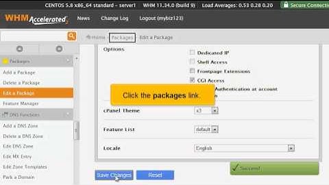 FatCat Servers Video Tutorials - How to edit or delete hosting packages in WHM