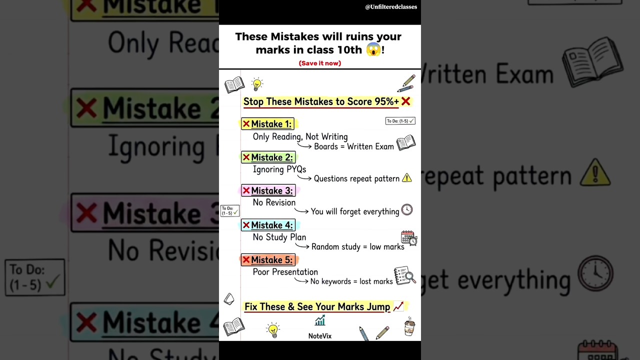 😱THESE MISTAKES ARE DESTROYING YOUR CLASS 10 MARKS #shorts #unfilteredclasses