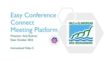 Instructional Video on the Easy Conference Connect Hybrid Meetings Platform