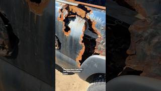 I found the RUSTIEST GMC Sierra ! #gmcsierra #gmctrucks #rustbelt #autorecycling #junkyard