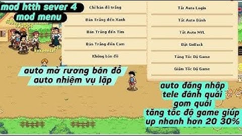 [HTTH] MOD CỰC NGON AE TREO UP AUTO NVL , GOBACK, AUTO MỞ RƯỜNG