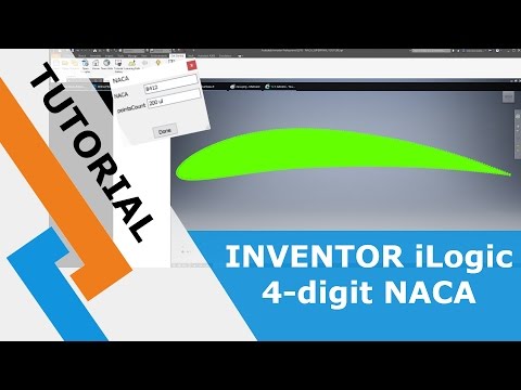 Tutorial: Autodesk Inventor 2018: iLogic [CZ] - 4 digit chambered NACA airfoil generator