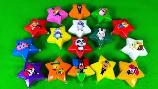 Hunting Sheriff Labrador Inside Mini Star With Clay Coloring Satisfying Asmr Video.