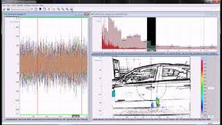 ACOUSTIC CAMERA  Car door sound leakage test   White noise localization