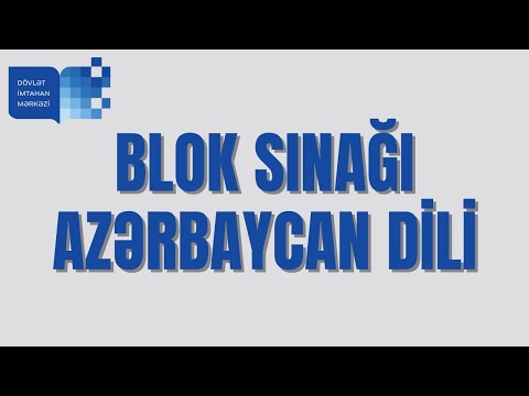 AZƏRBAYCAN DİLİ BLOK SINAĞI (PDF-Lİ)