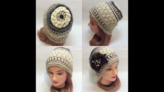 Теплая шапка крючком с оригинальной макушкой2.crochet cap Теплая шапка крючком с оригинальной макушкой2.crochet cap