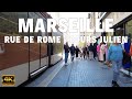 4k  marseille france  walking from rue de rome to cours julien