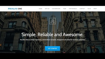 Parallax One WordPress theme Tutorial 1