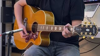 Epiphone J-200 EC Studio | Sound test | No Effect | Inspired By Gibson SJ-200 King Of The Flattops