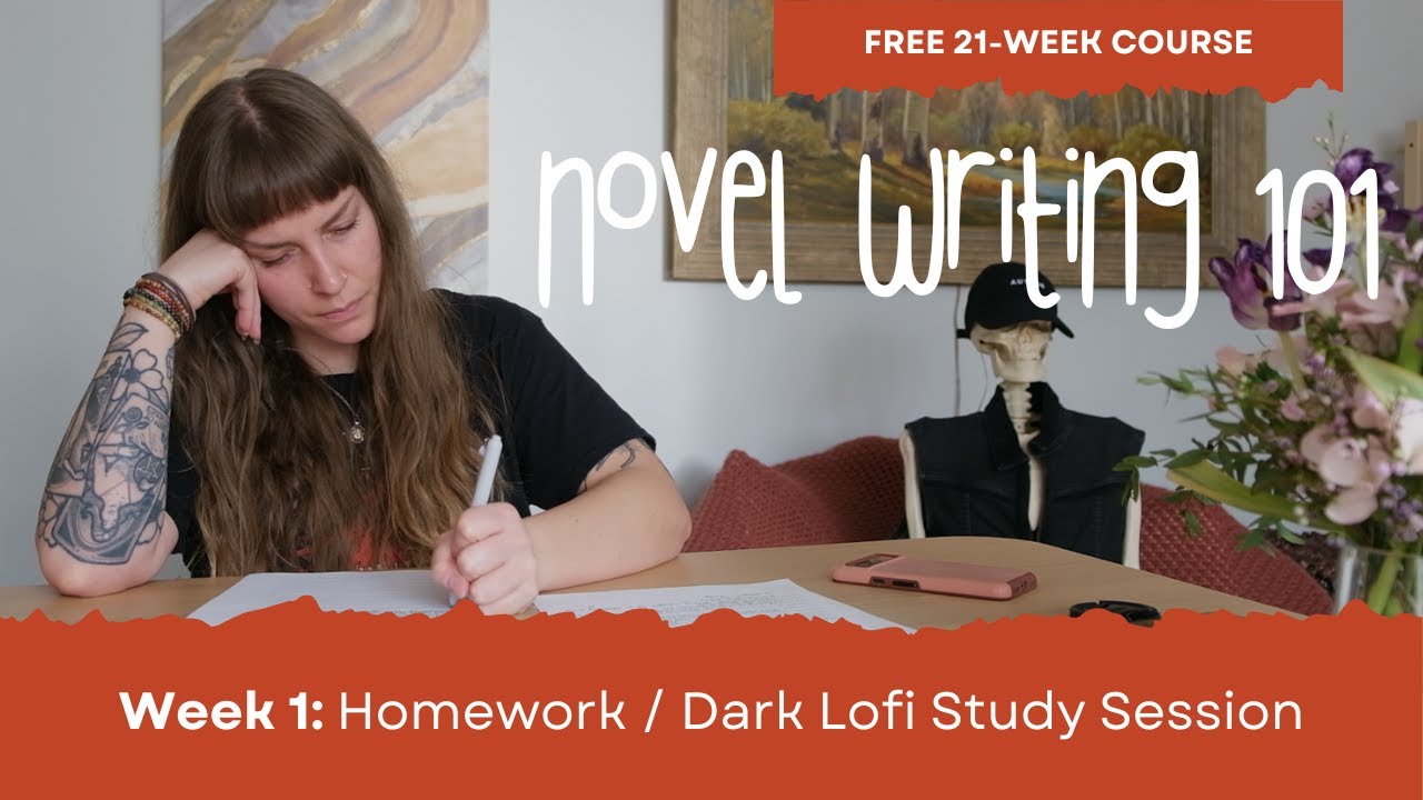 Novel Writing 101 | Week 1: study hall, homework, dark lofi - YouTube