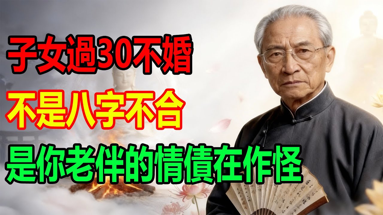 子女過30不婚，不是八字不合，是你老伴的情債在作怪