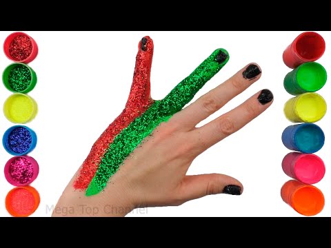 Finger Family Song Nursery Rhymes | Learn Colors for Children | Body Paint Learning Video