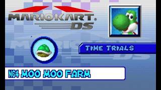 Mario Kart DS - N64 Moo Moo Farm (Time Trial)