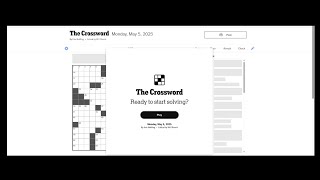NYT Monday Crossword - May 5, 2025 (Speed Solve)