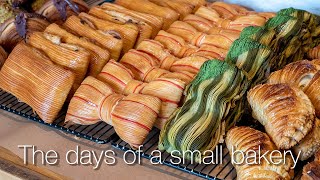 Japanese bakery work that starts late at night, making evolutionary croissants (viennoiserie pastry)